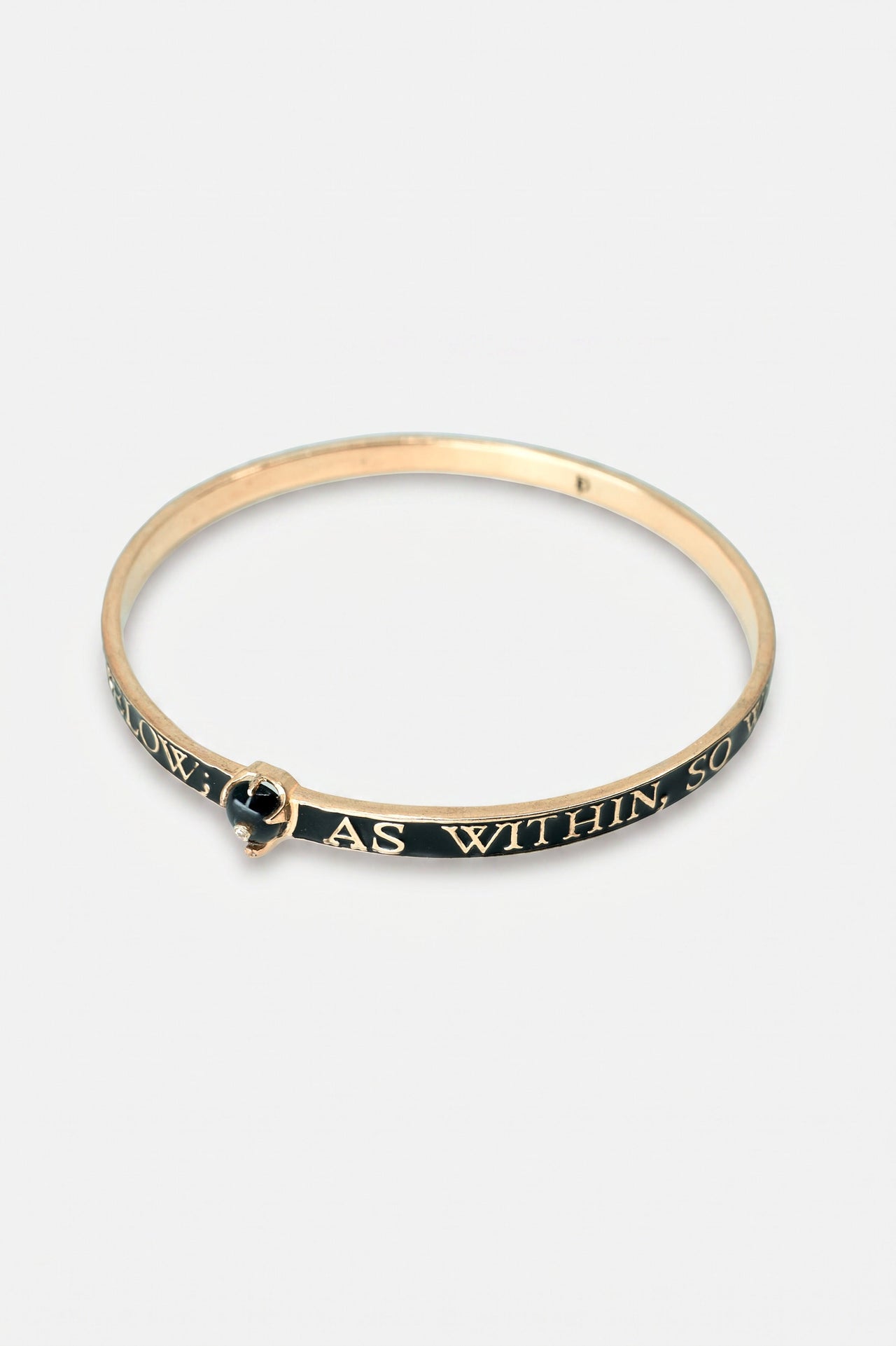 Onyx Bangle Black Enamel Bracelet Diamond