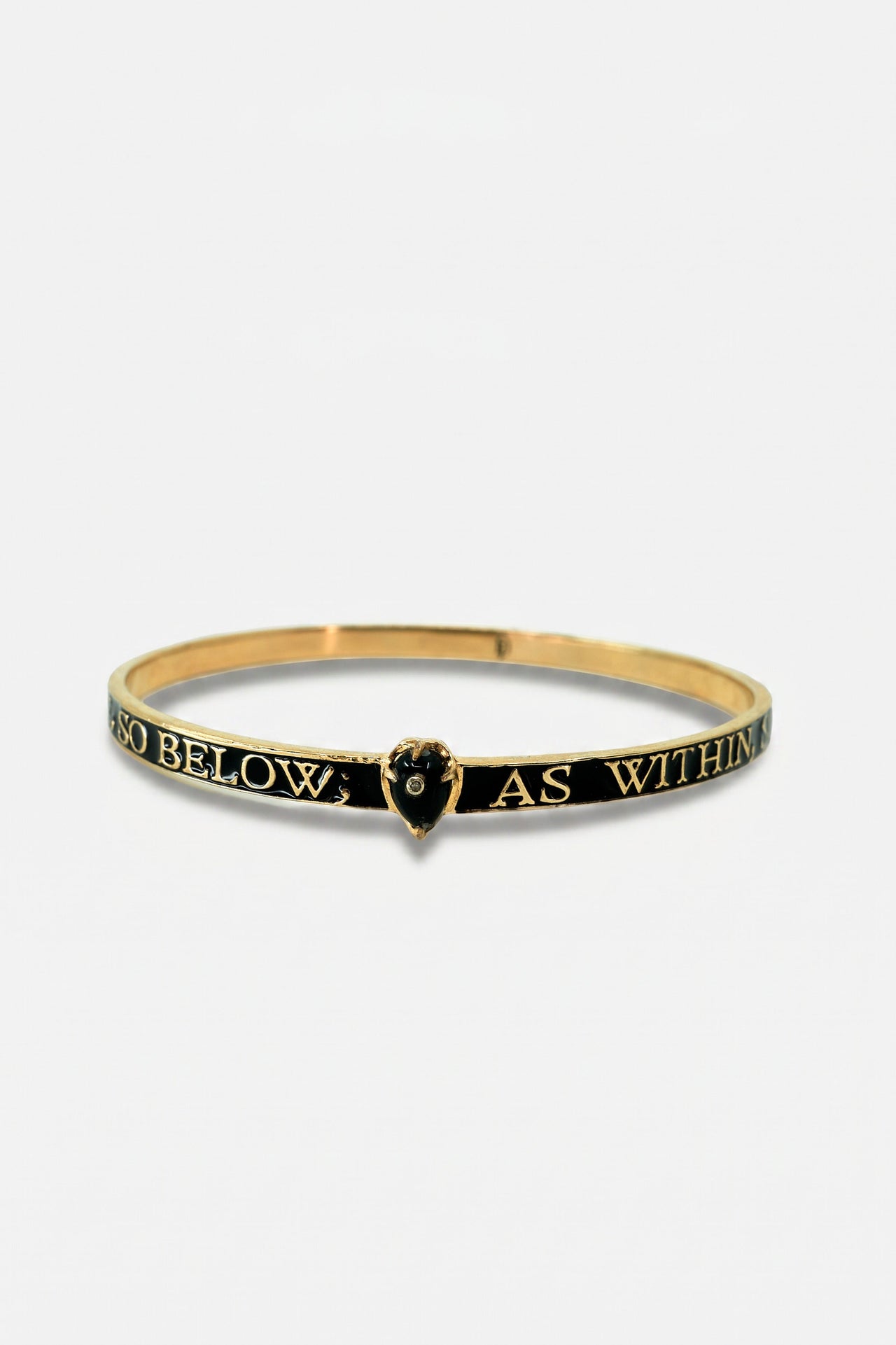 Onyx Diamond Bangle Bracelet Black Ename
