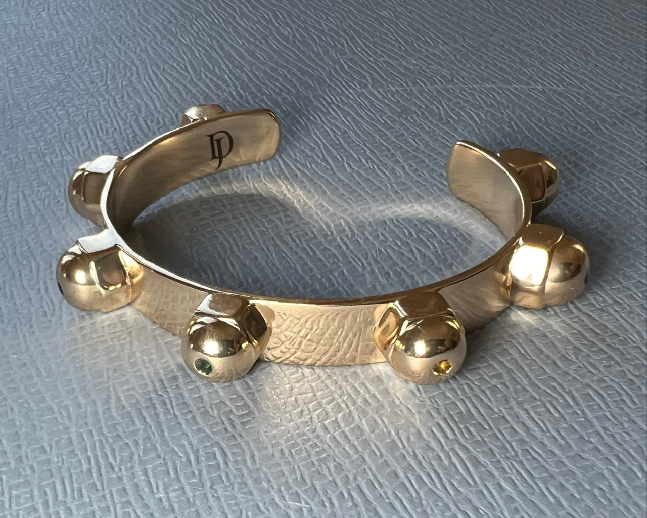 Chakra Gold Plate Stud Bangle