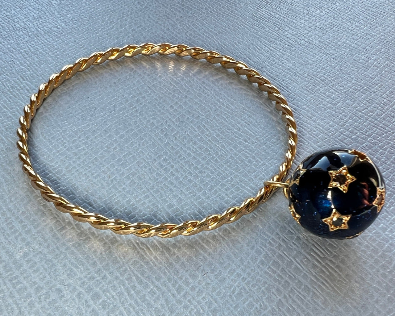 Black Diamond White Diamond Large Sphere Bangle