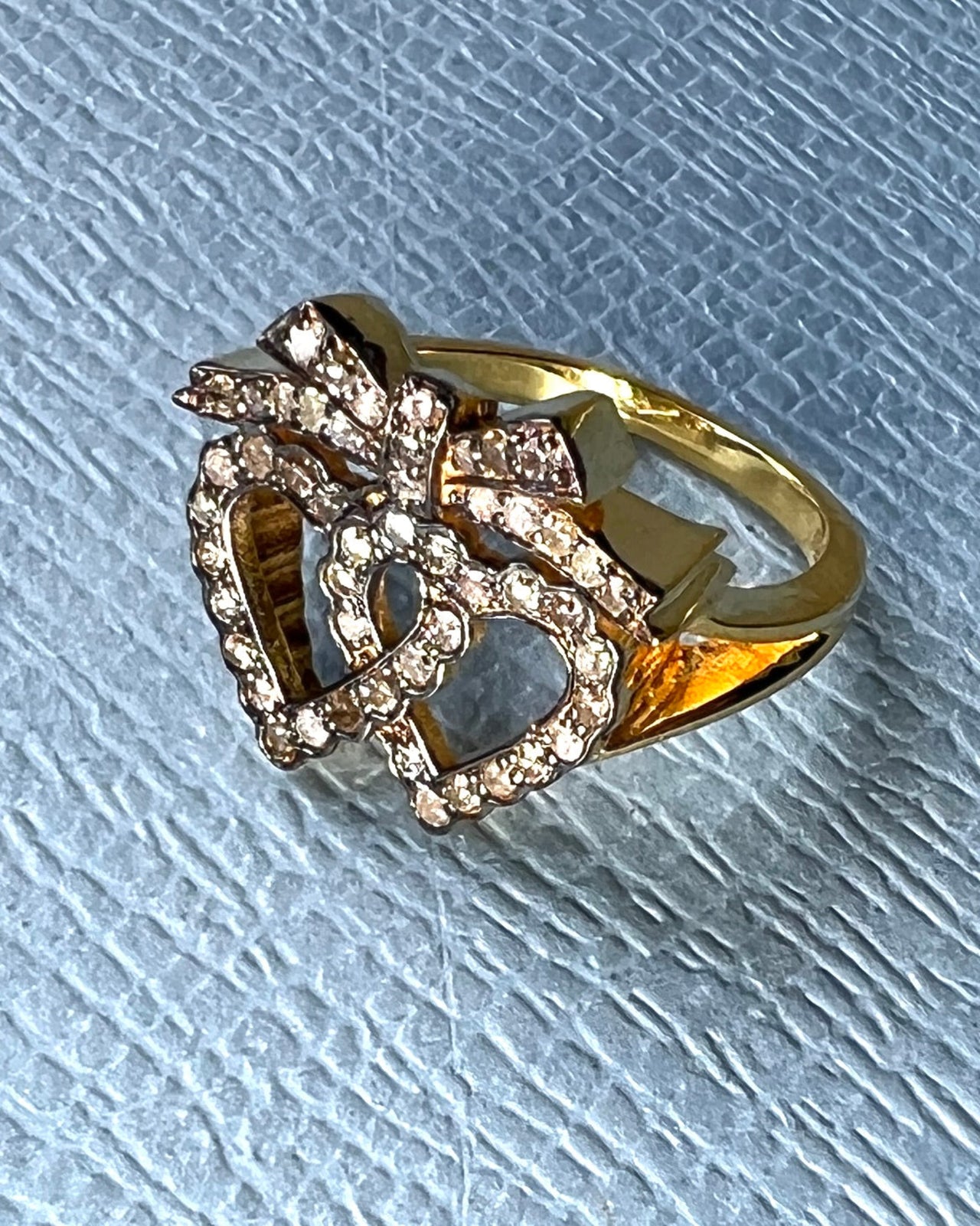 Diamond Double Heart Ring