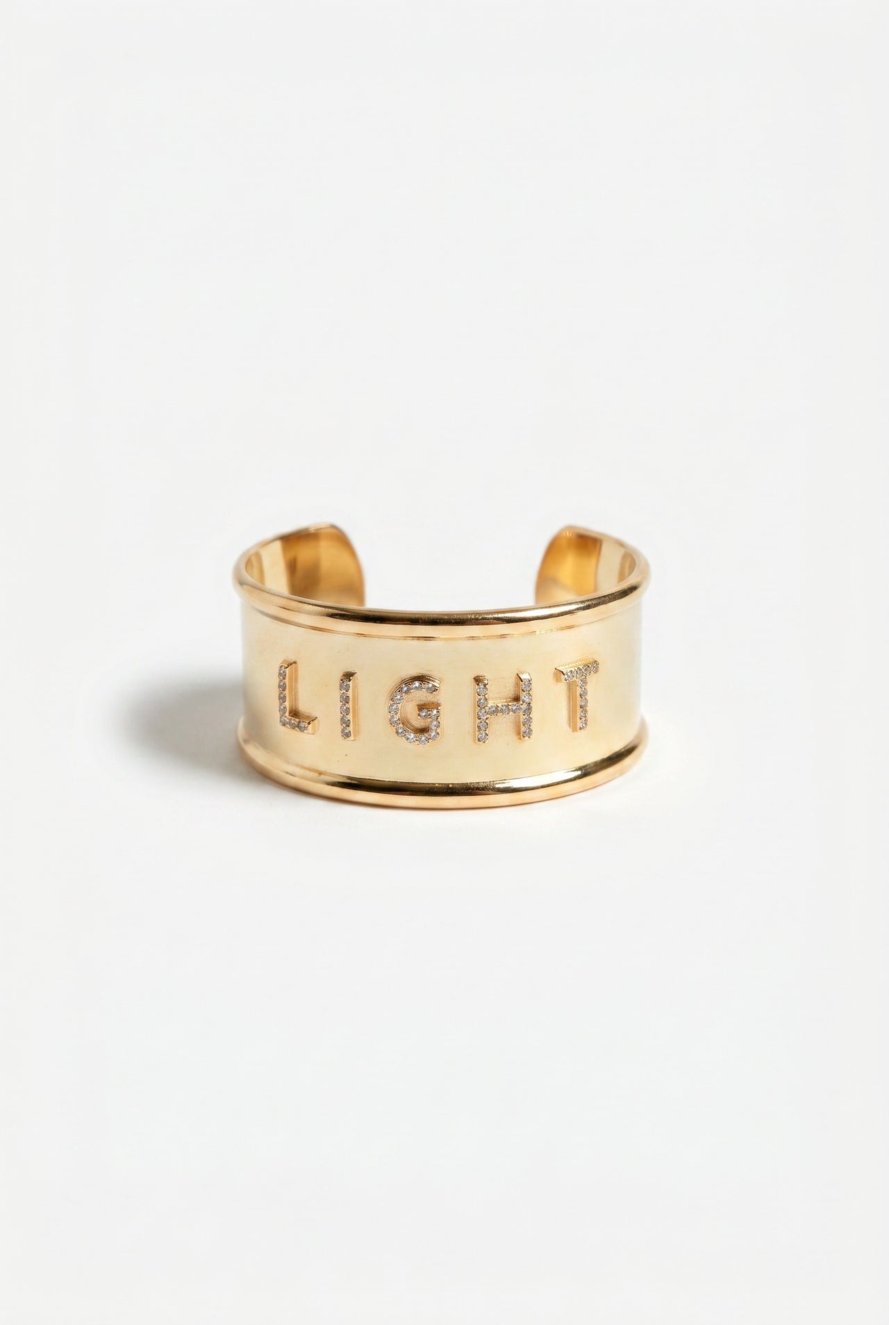 White Diamond Cuff Bracelet "Light"
