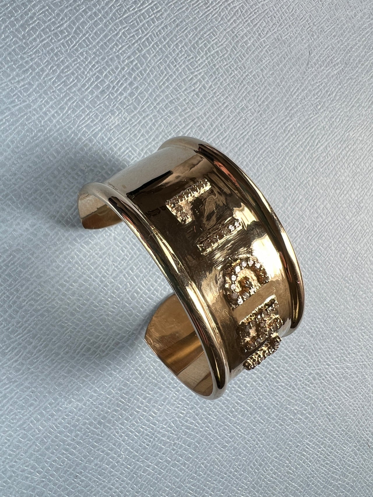 Light Bangle White Diamond Cuff