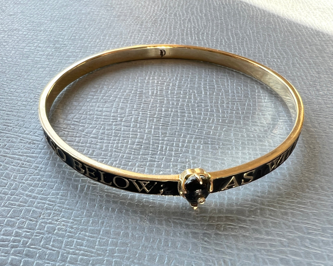 Onyx Diamond Bangle Black Enamel As Above So Below