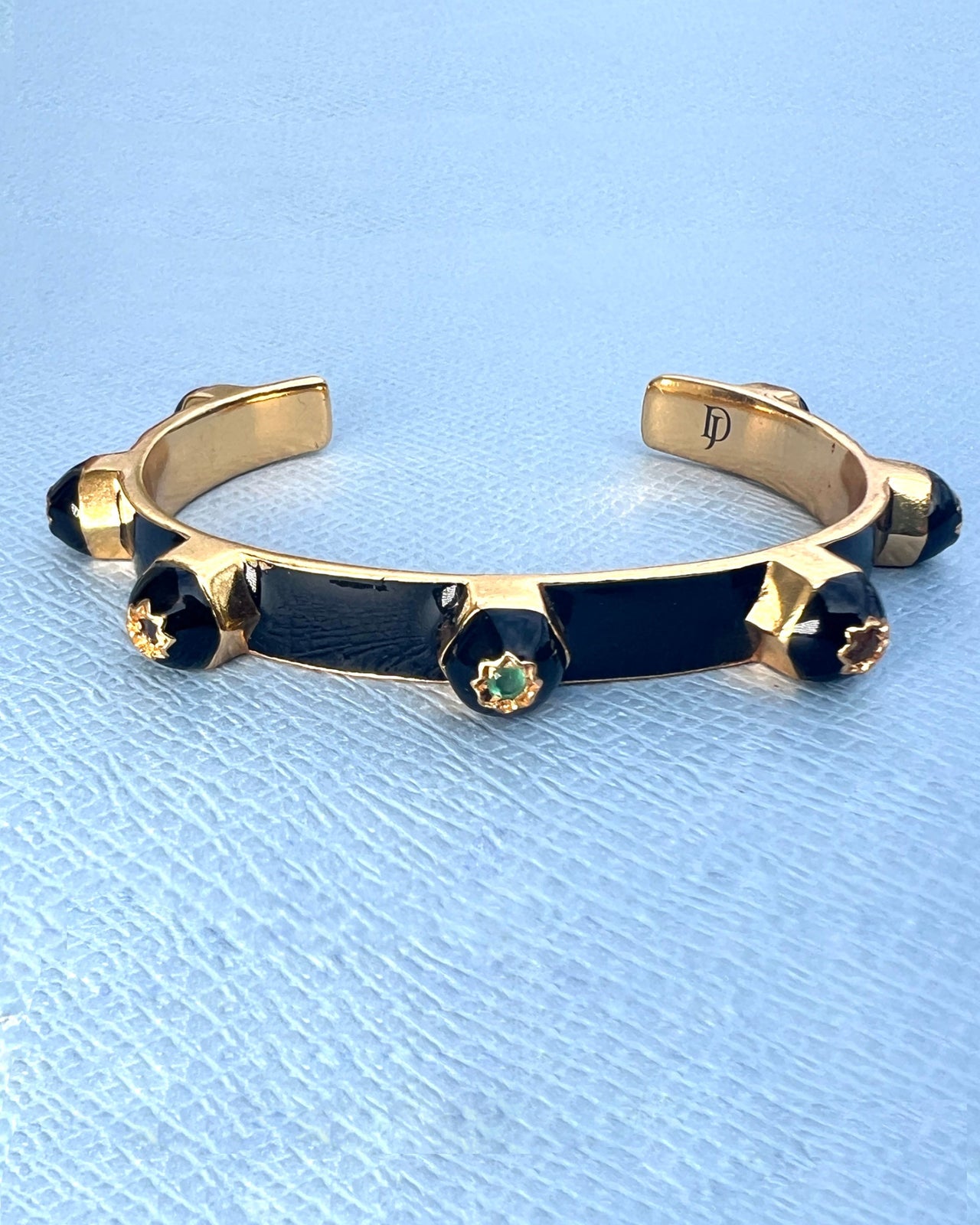 Chakra Stud Cuff Black Enamel