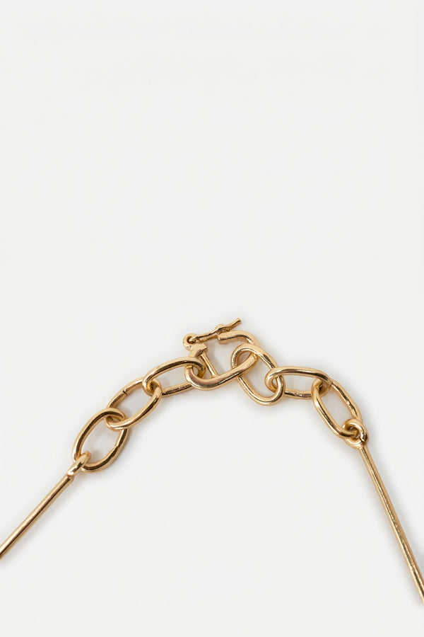 Shark Tooth Necklace Choker Aquamarine Black Enamel