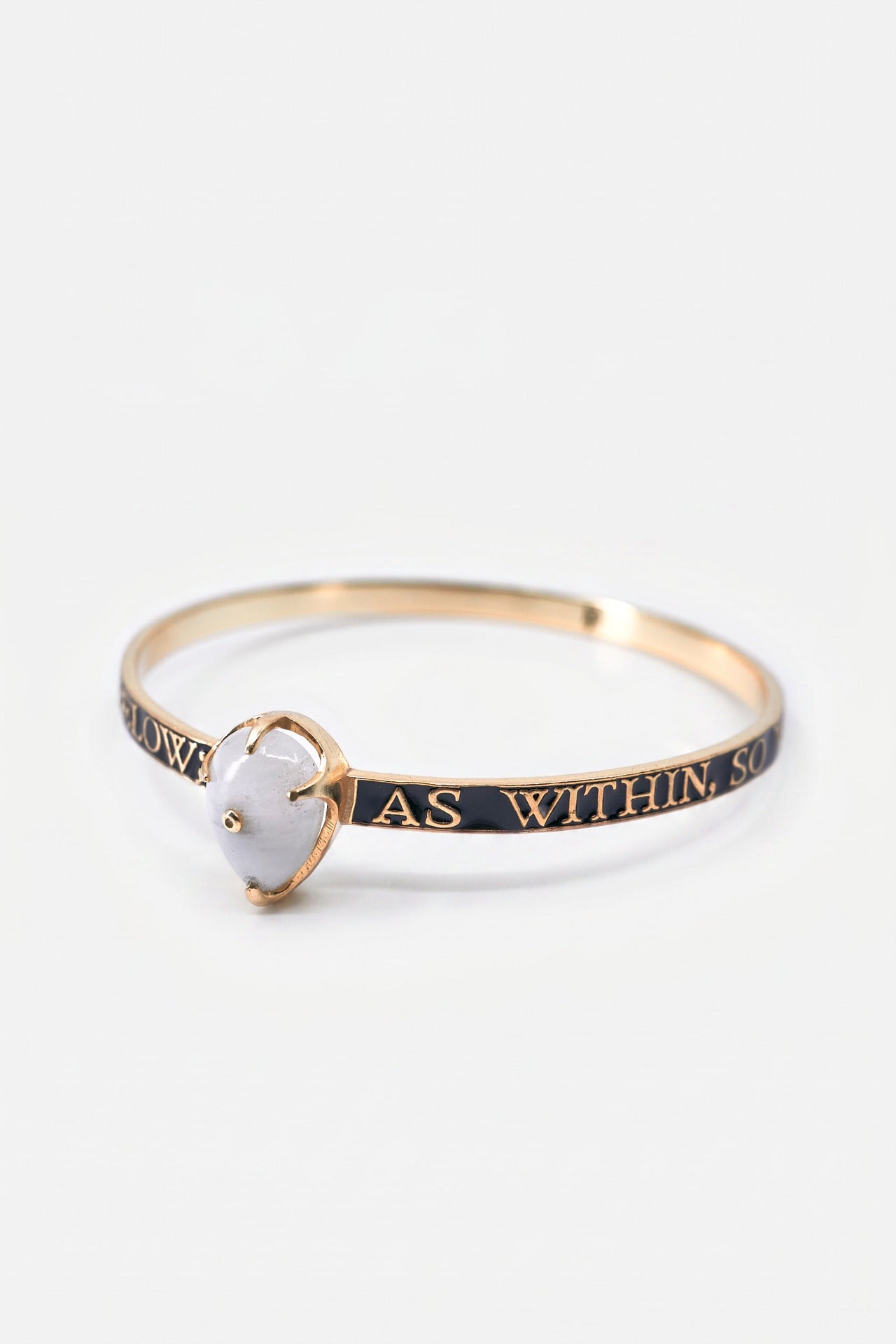Moon Stone Bangle Bracelet