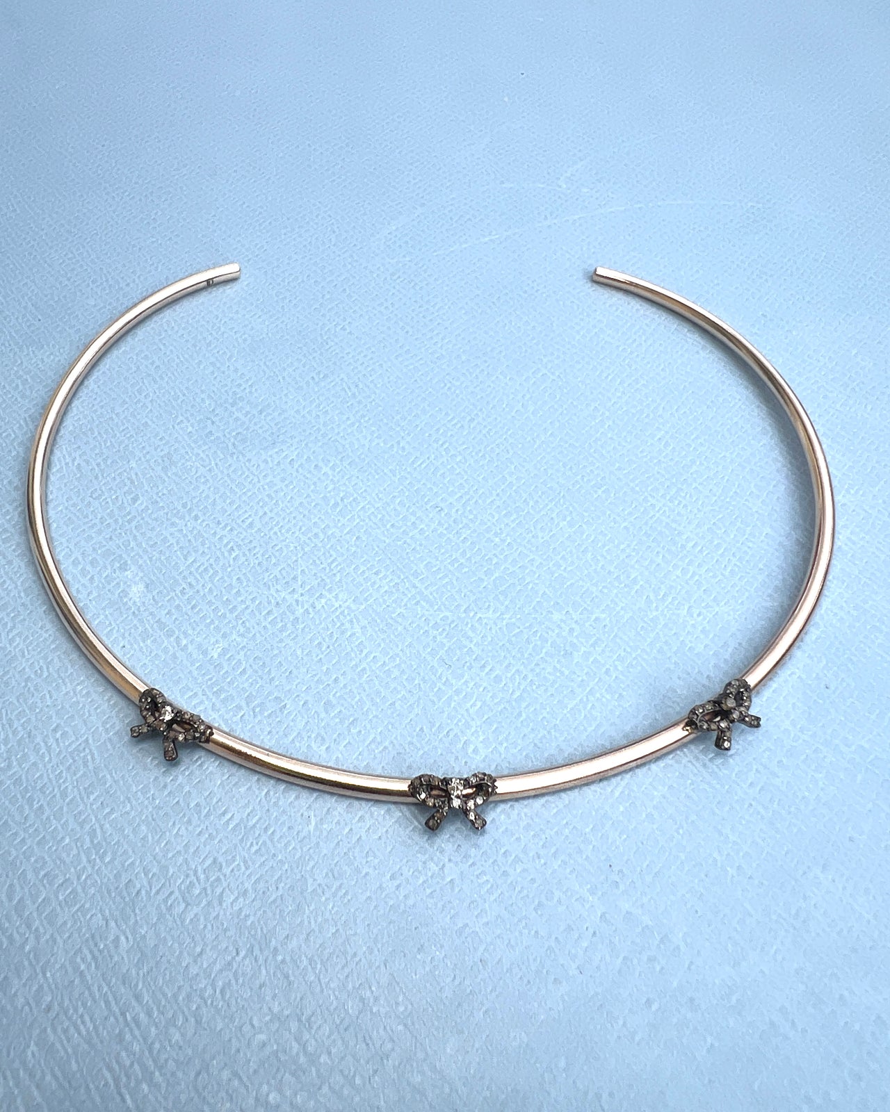 Neck Choker Necklace Bow Raw Diamond