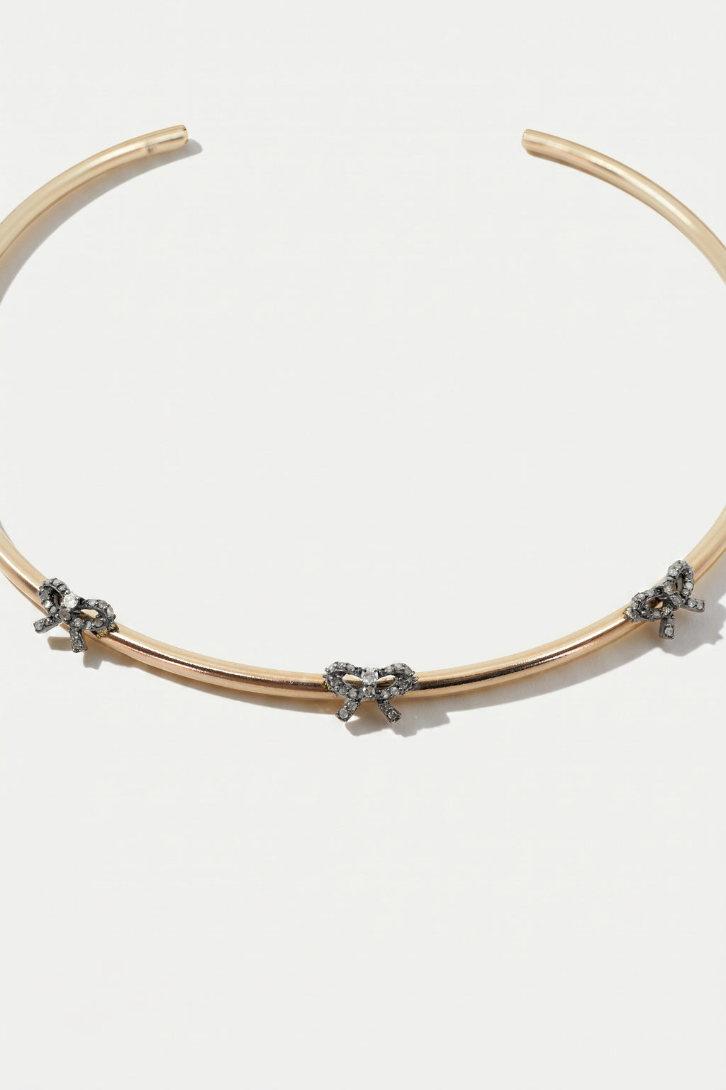 Diamond Bow Neck Bangle Choker
