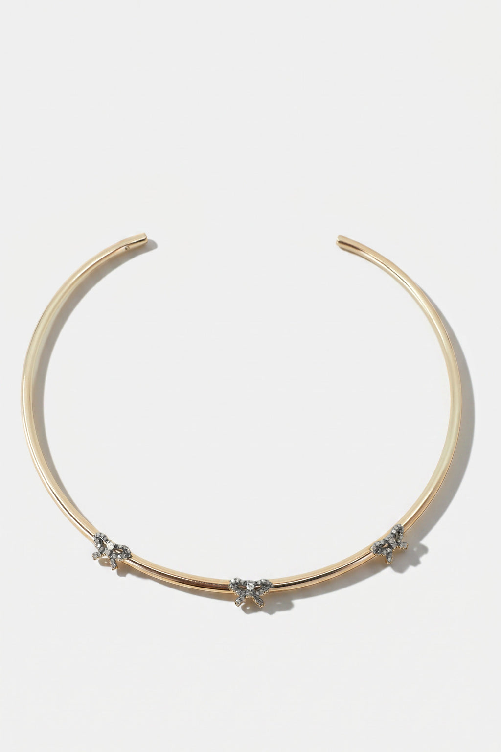 Diamond Bow Neck Bangle Choker