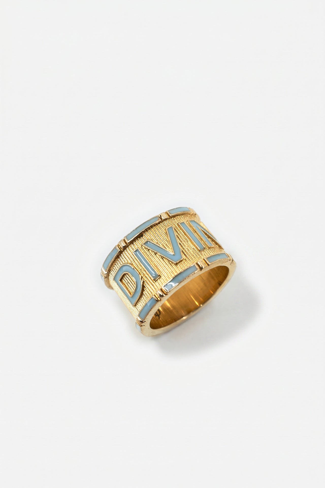 Light Blue Enamel Ring Divine