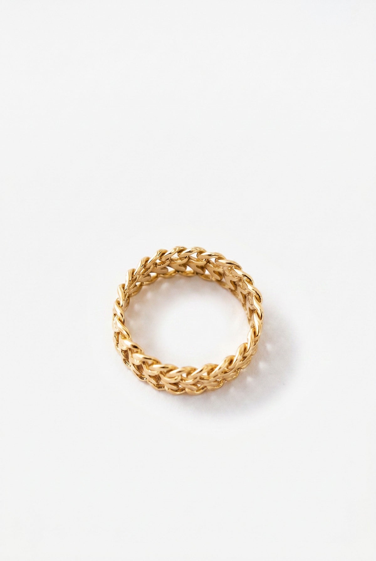 Gold Woven Chain Wedding Band