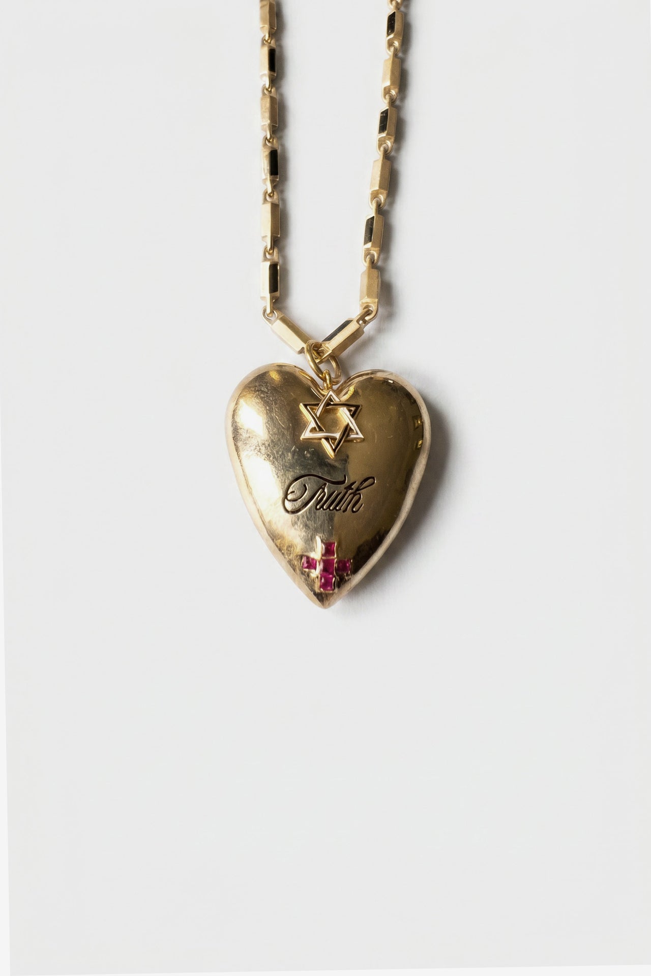 Heart Star of David Necklace