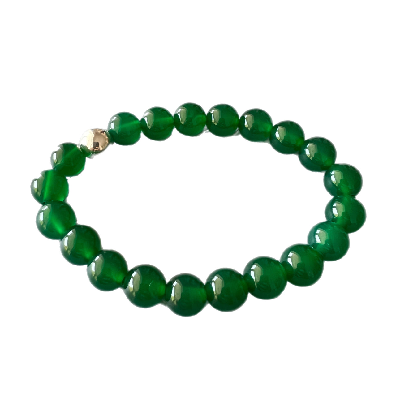 Green Agate Healing Bracelet Silver