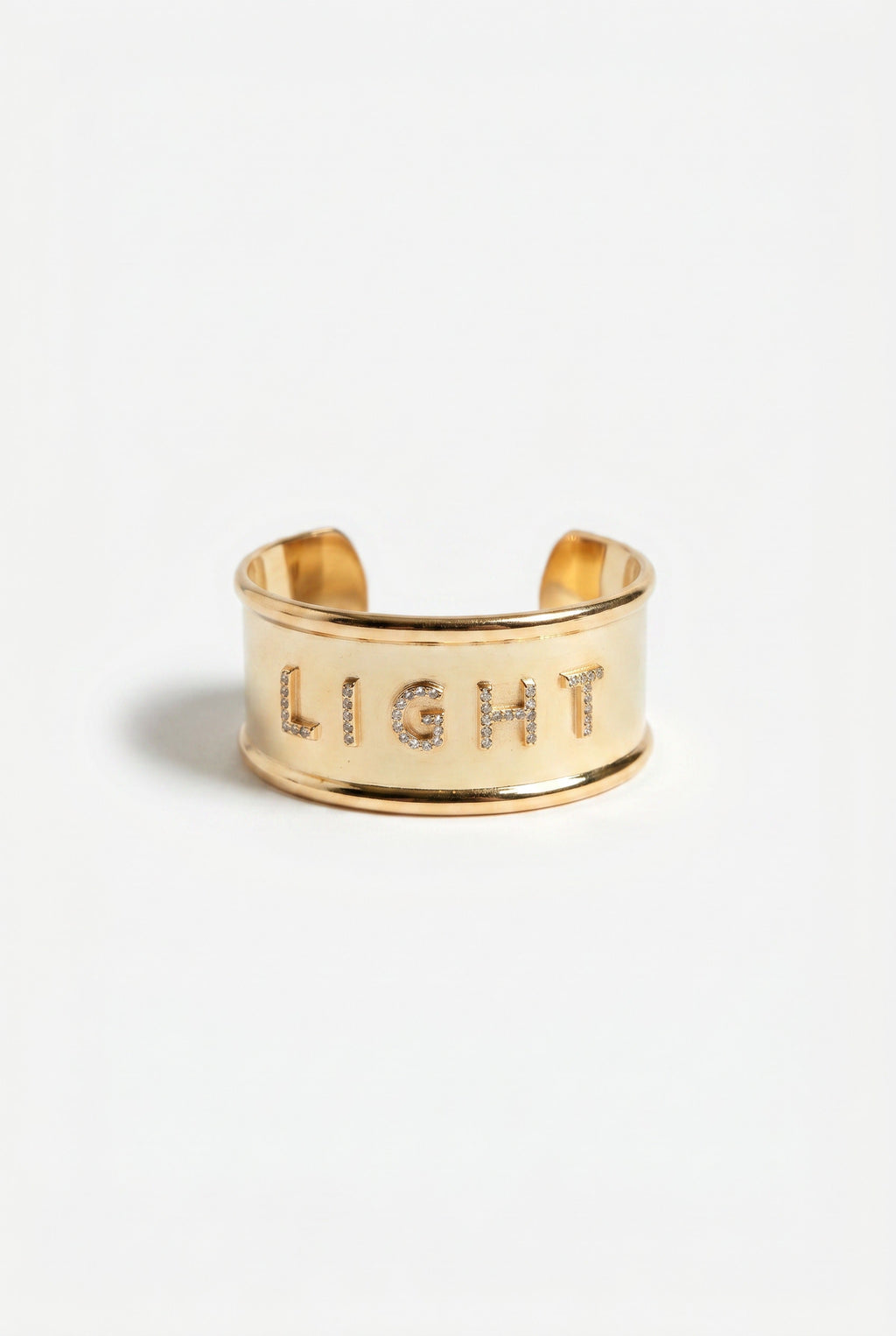 White Diamond Cuff Bracelet "Light"