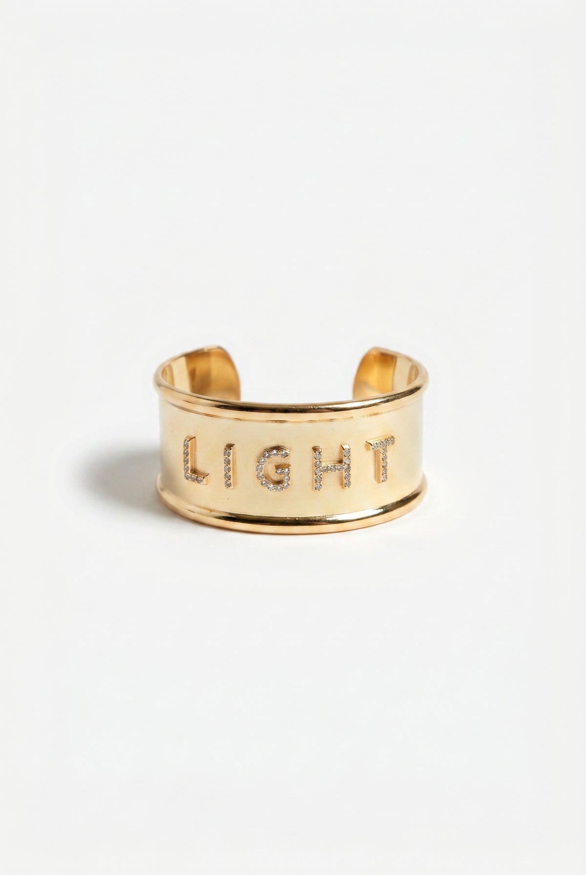 White Diamond Cuff Bracelet "Light"