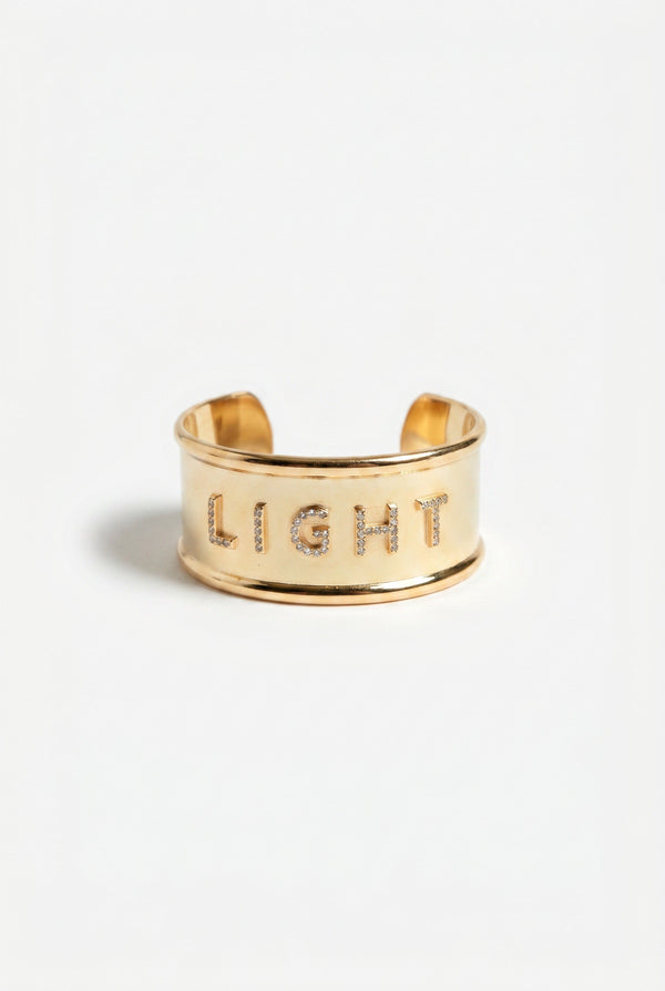 White Diamond Cuff Bracelet "Light"