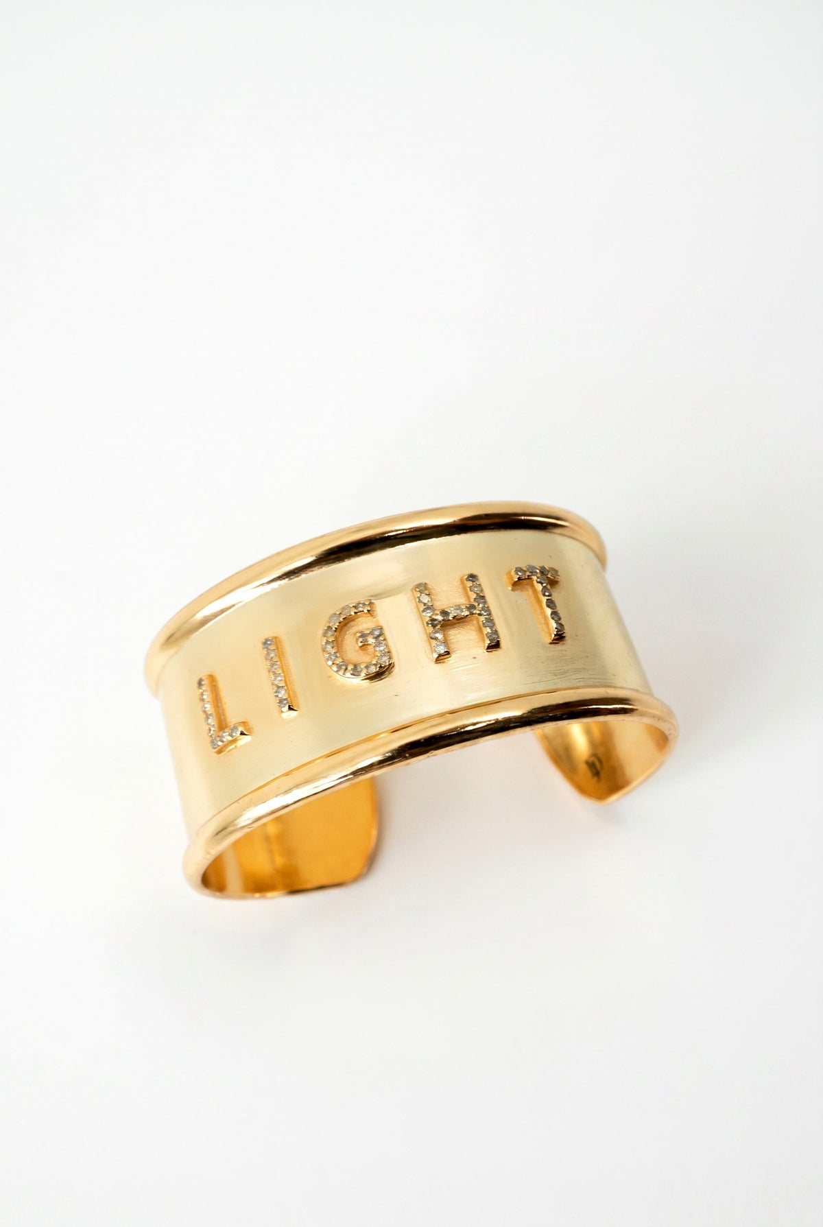 White Diamond Cuff Bracelet "Light"