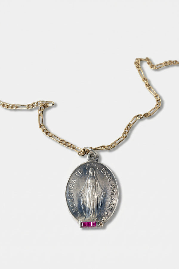 Virgin Mary Medal Necklace