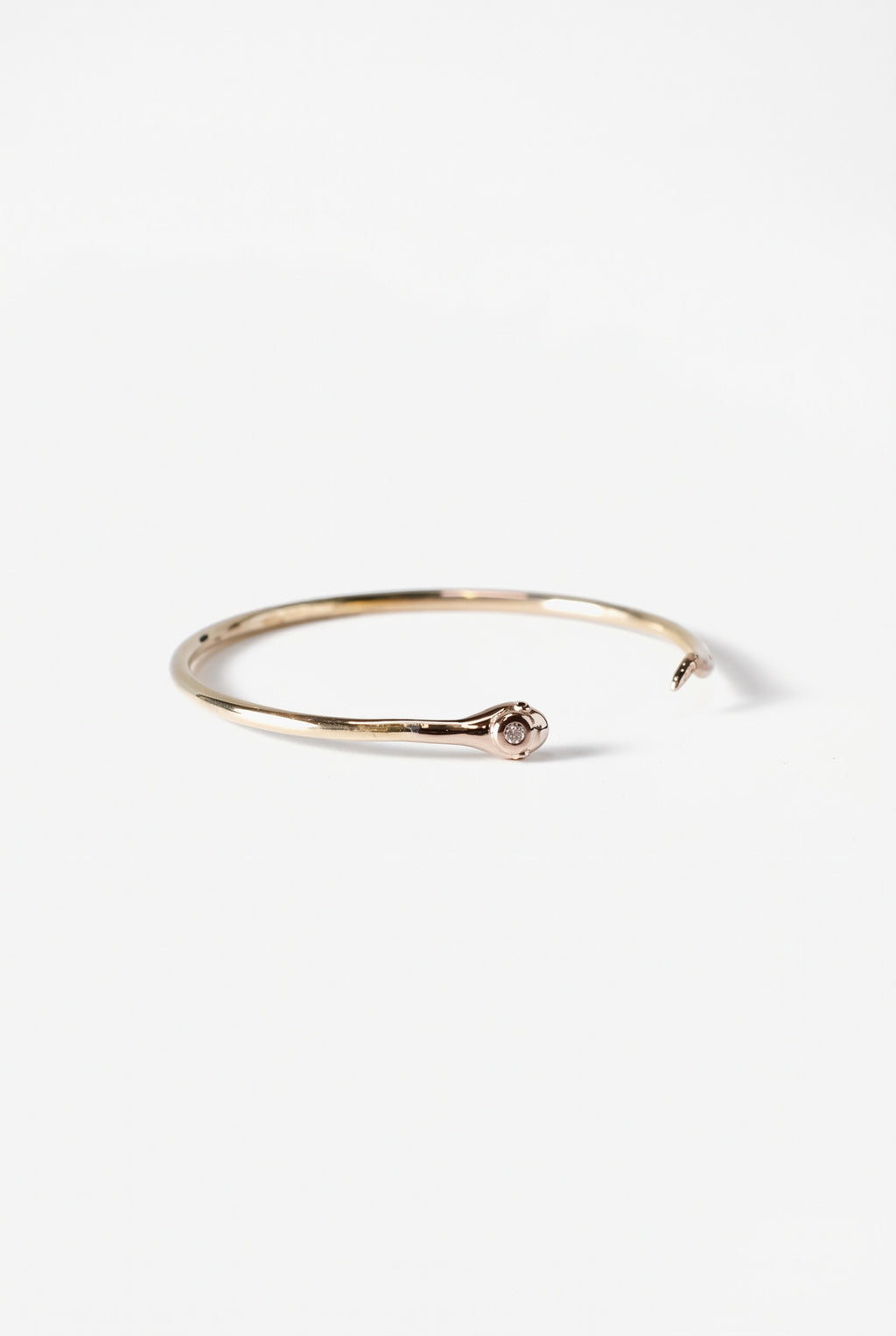 Teeth Cuff Bracelet White Diamond Gold Sculptural