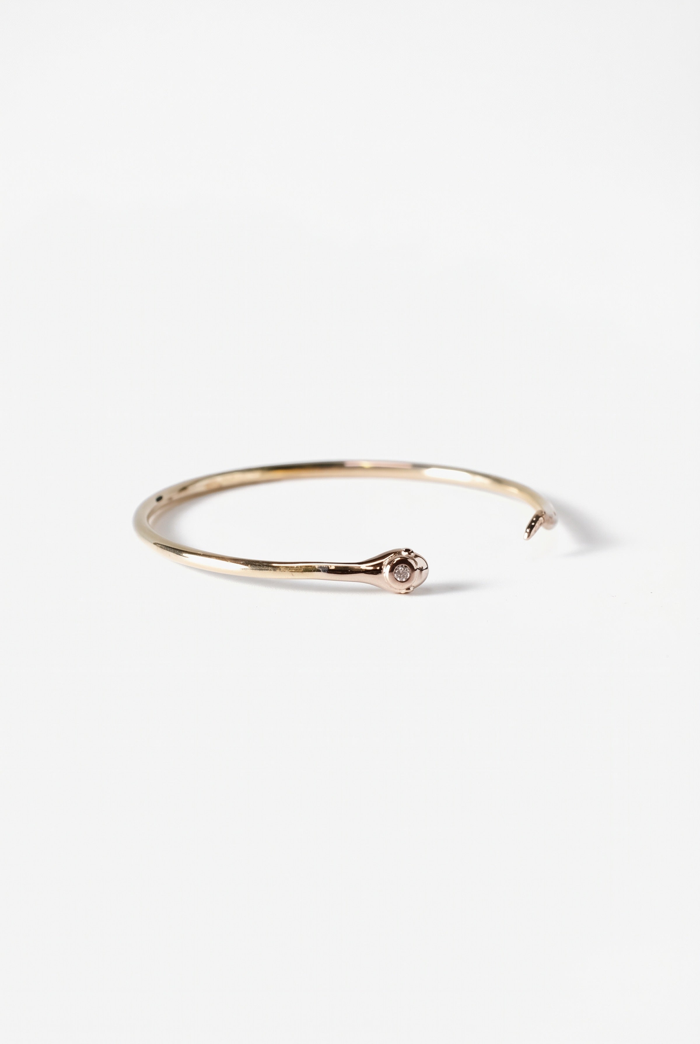 Teeth Cuff Bracelet White Diamond Gold Sculptural