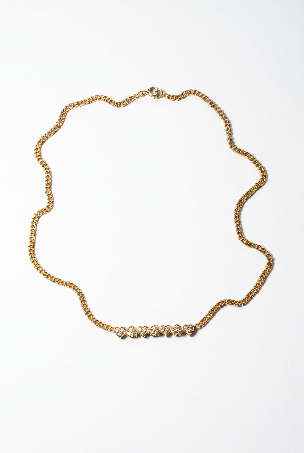 Diamond Seven Heart Choker Necklace