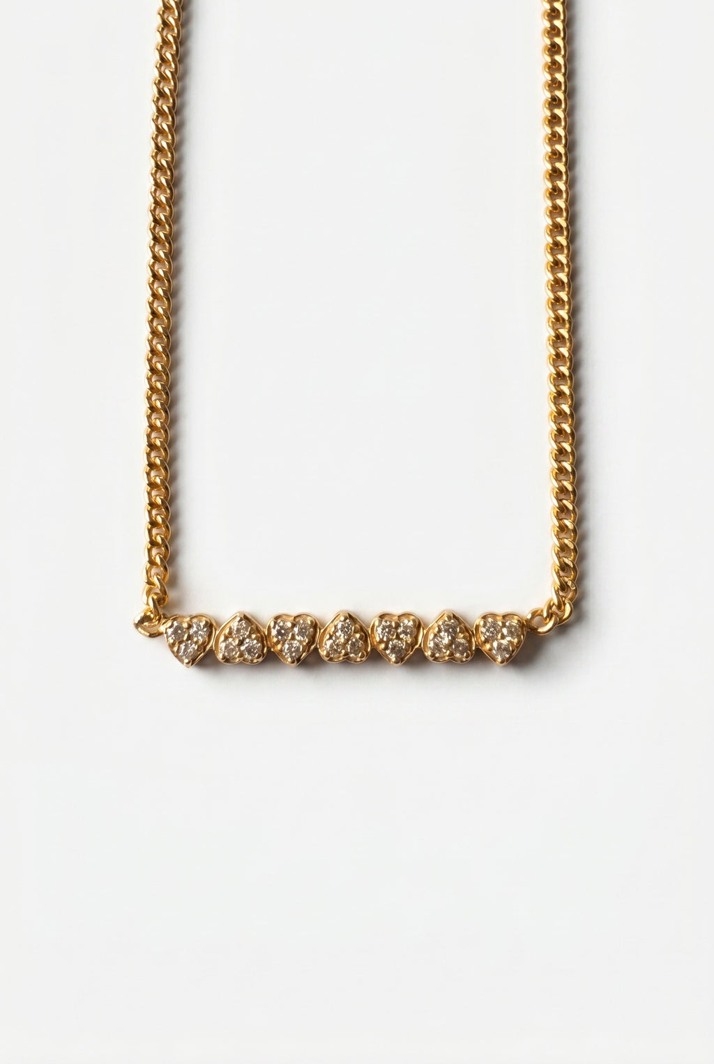 Diamond Seven Heart Choker Necklace