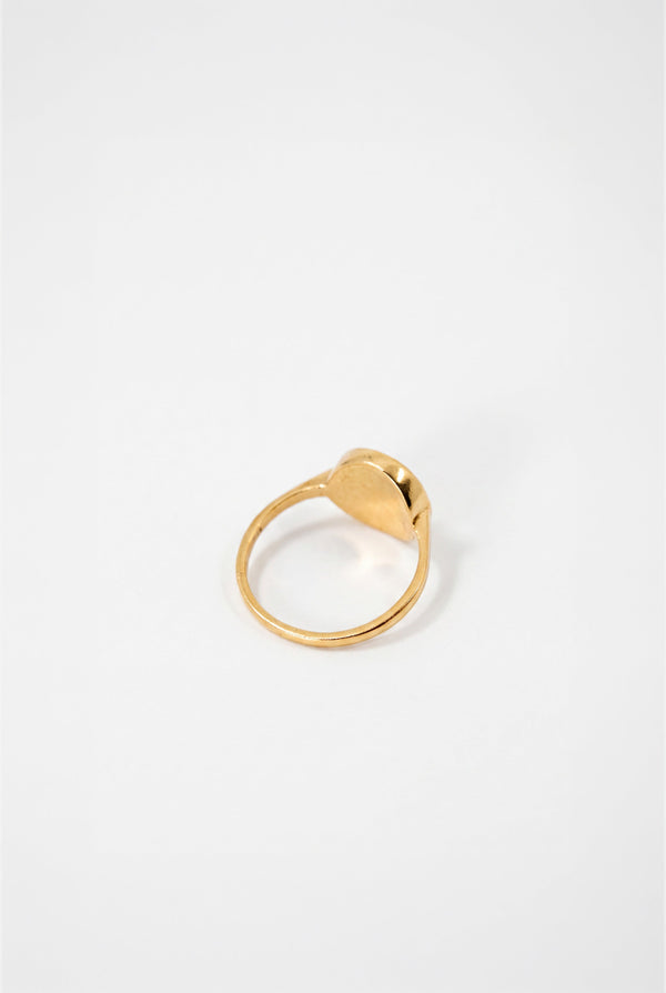 Ruby Crest Signet Skull Ring