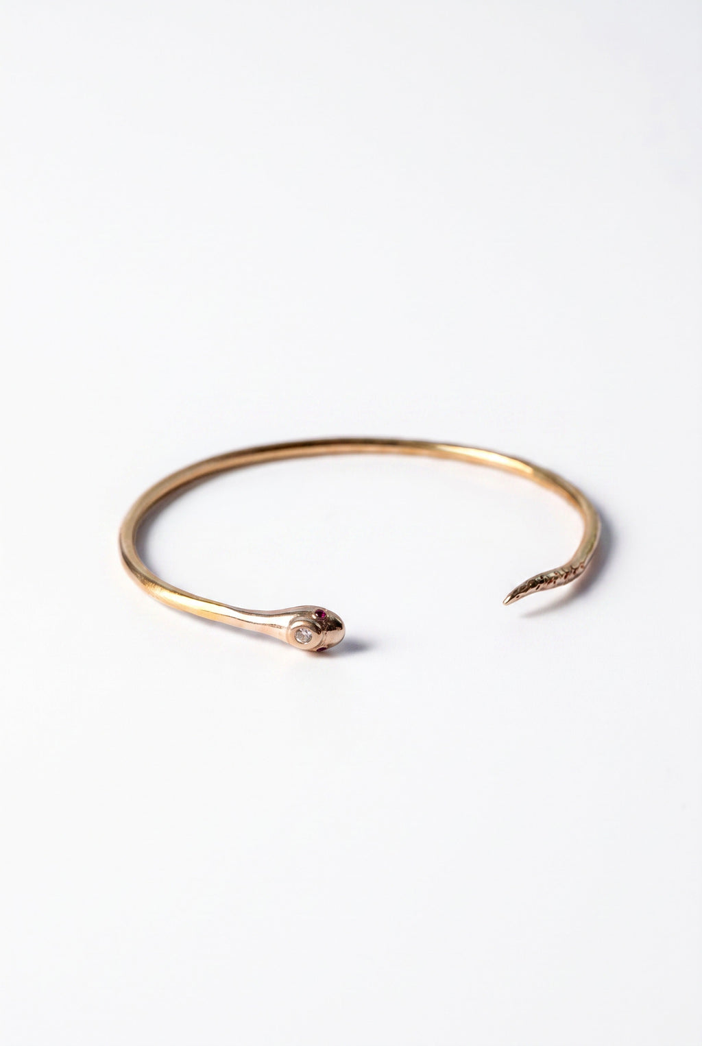 Teeth Cuff Bracelet White Diamond Gold Sculptural