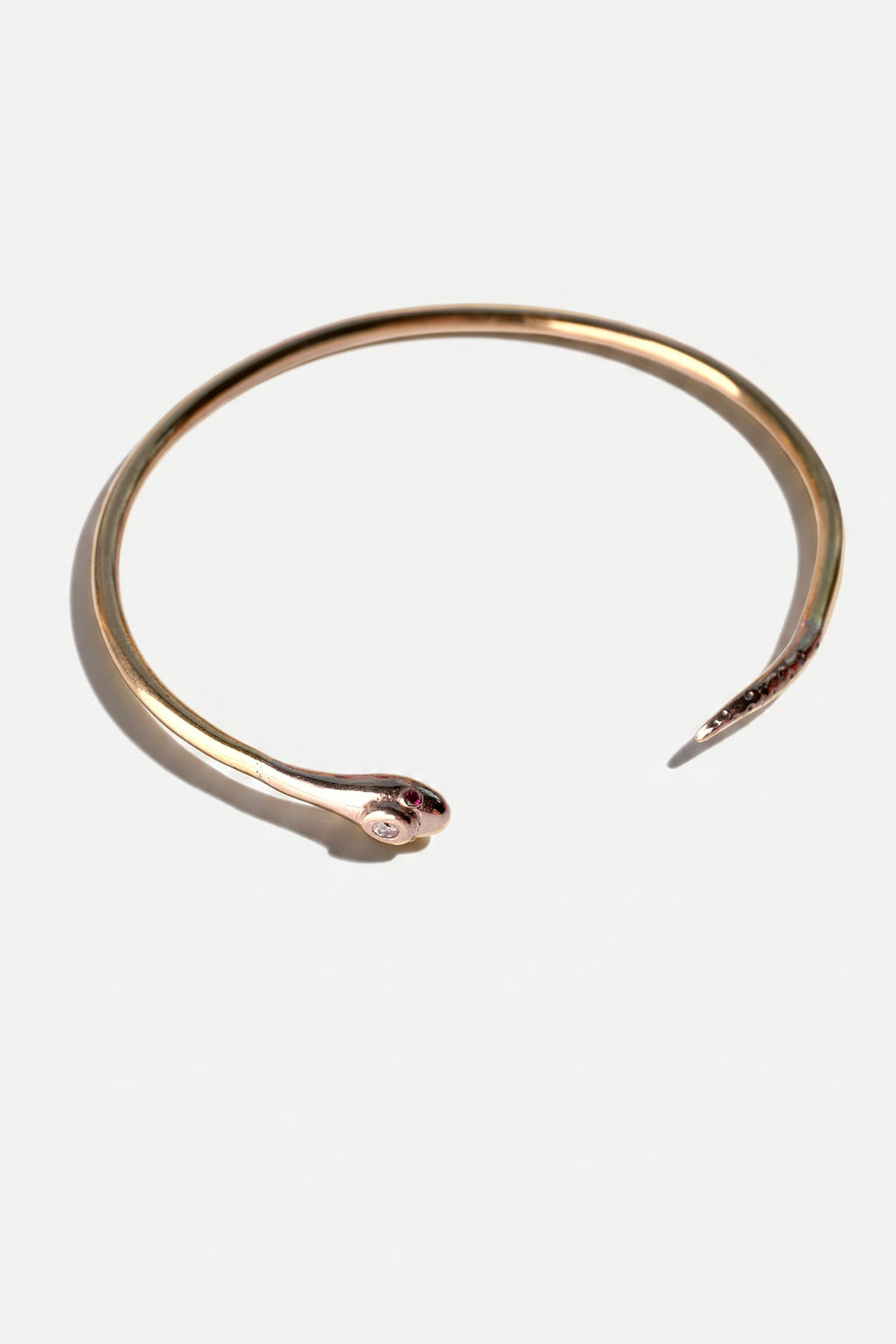 Teeth Cuff Bracelet White Diamond Gold Sculptural