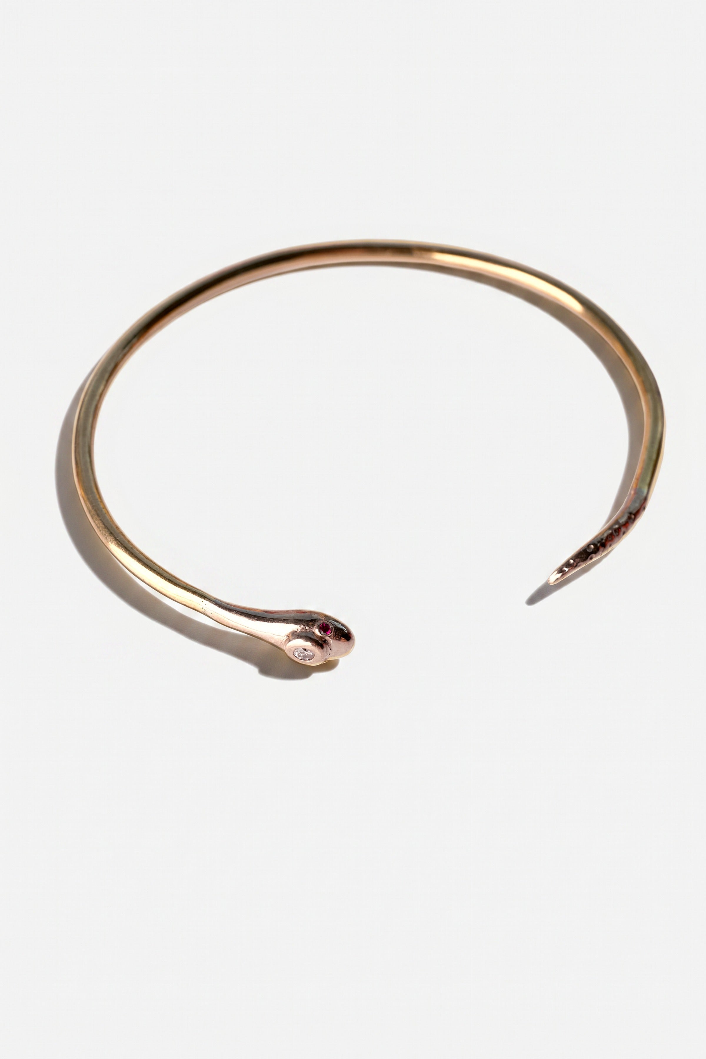 Teeth Cuff Bracelet White Diamond Gold Sculptural
