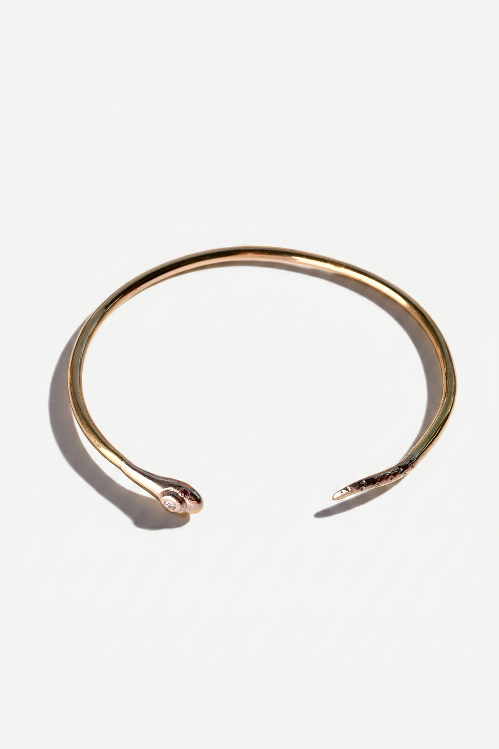 Teeth Cuff Bracelet White Diamond Gold Sculptural