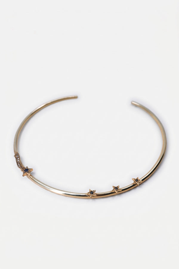 Sapphire Star Necklacke Choker Torque