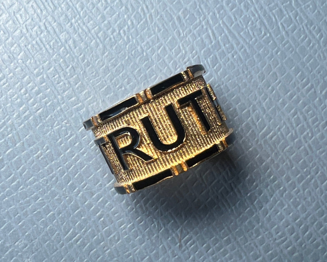 Truth Band Ring Black Enamel