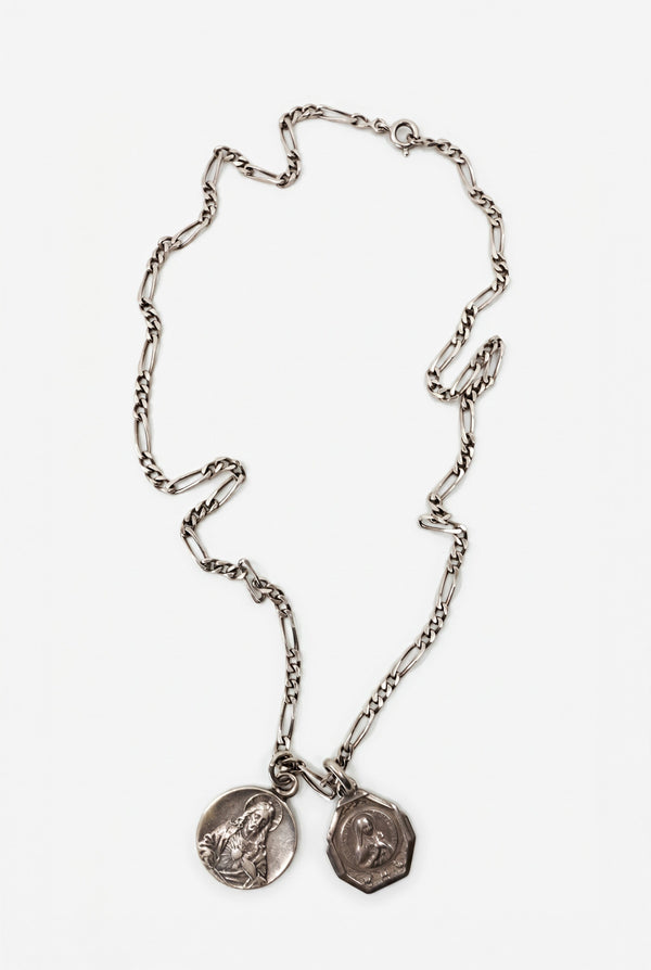 Vintage Virgin Mary Sacred Heart Necklace