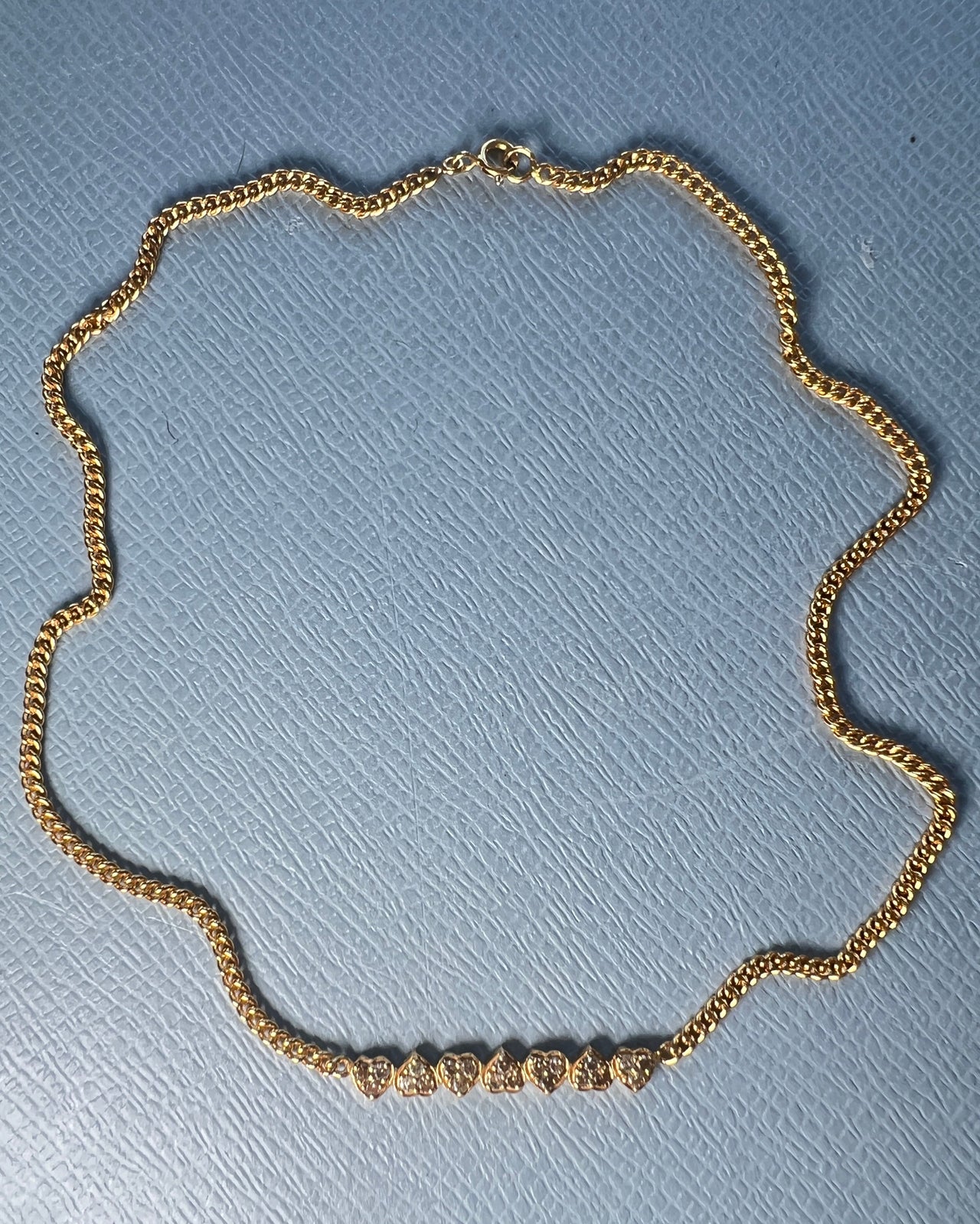 White Diamond Choker Chain Necklace