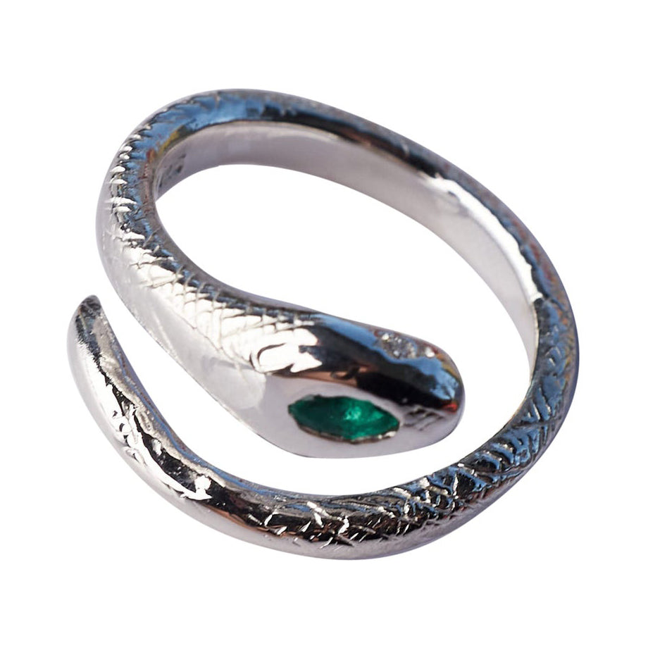 Snake Ring Emerald Marquis